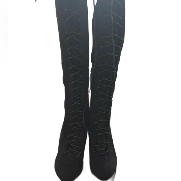 STEVE MADDEN LACE UP O ER THE KNEE BOOTS - Picture 3 of 5